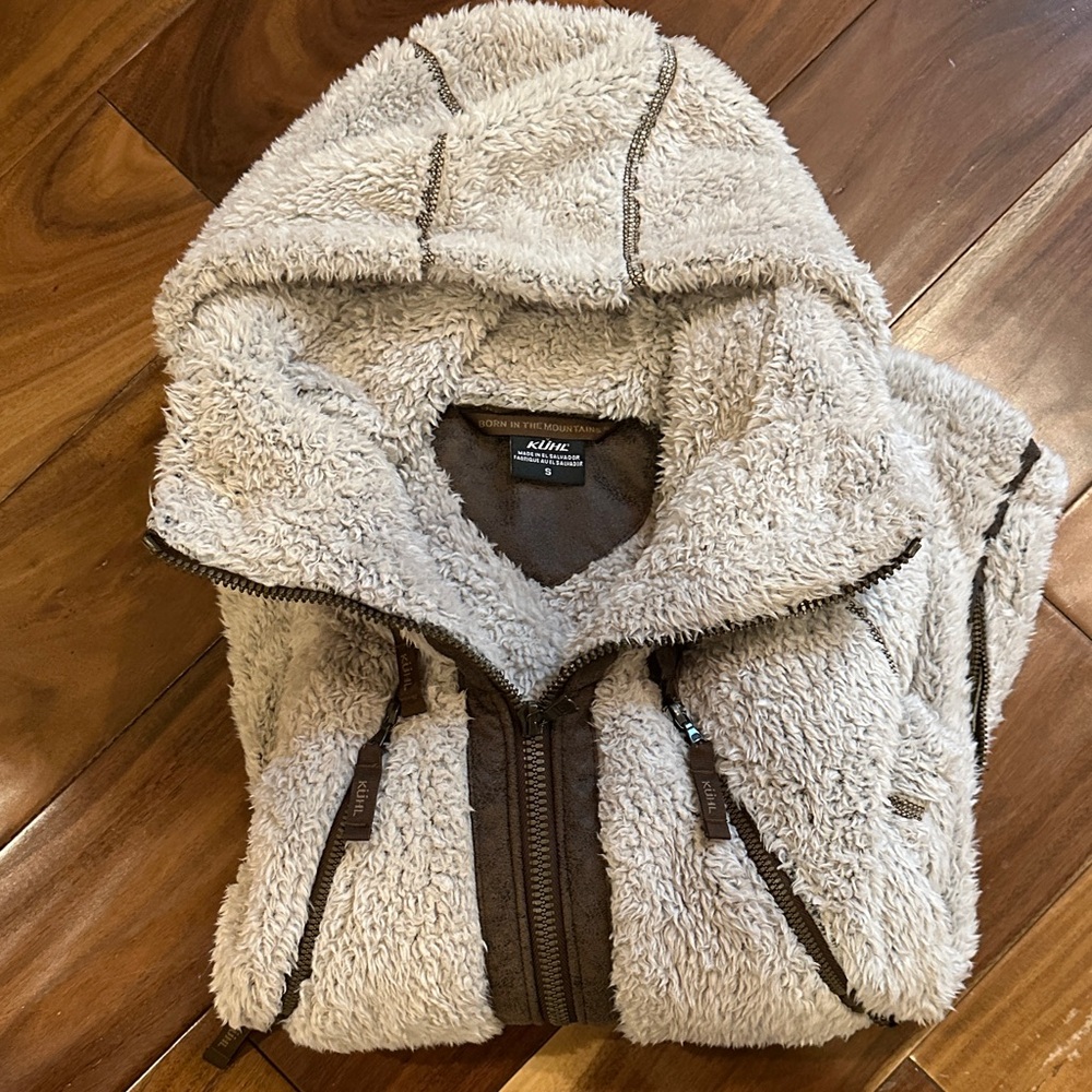 Kuhl Cream and Brown Ski Jacket